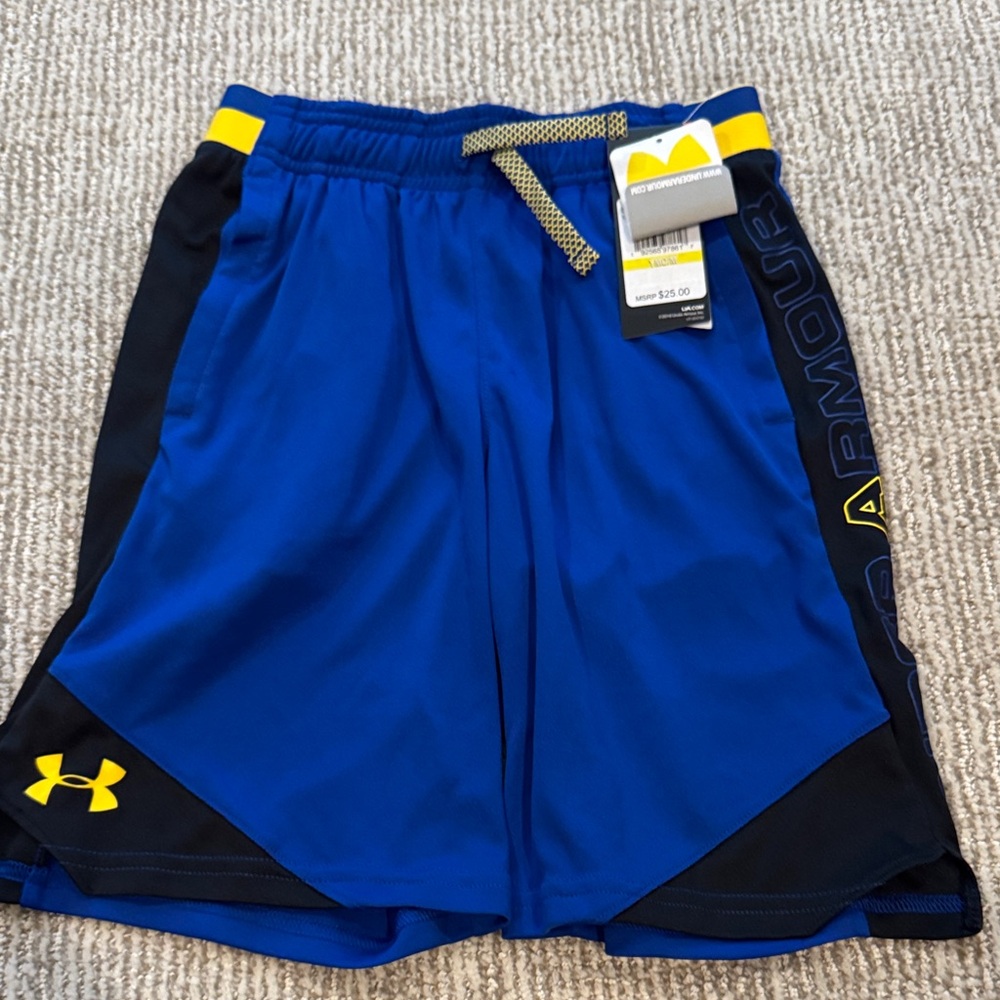 Under Armour Men's Blue and Black Athletic Shorts